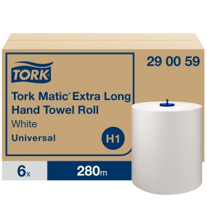 Tork Matic® Extra Long Paper Hand Towels White H1, Universal, 6 Rolls x 280 m, 290059