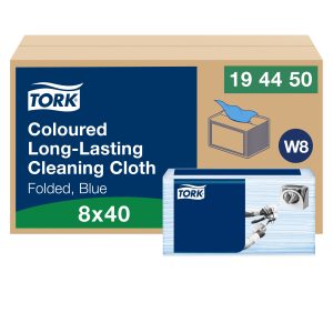 Tork Coloured Long-Lasting Cleaning Cloth, Blue, 75gsm